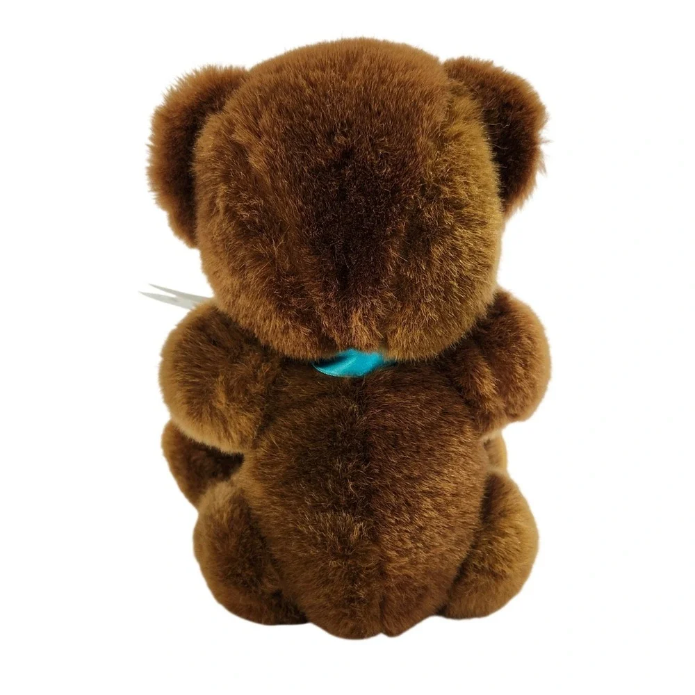Applause Benedict‎ Teddy Bear 1986 Vintage 5912 Brown Jointed Plush Blue Ribbon